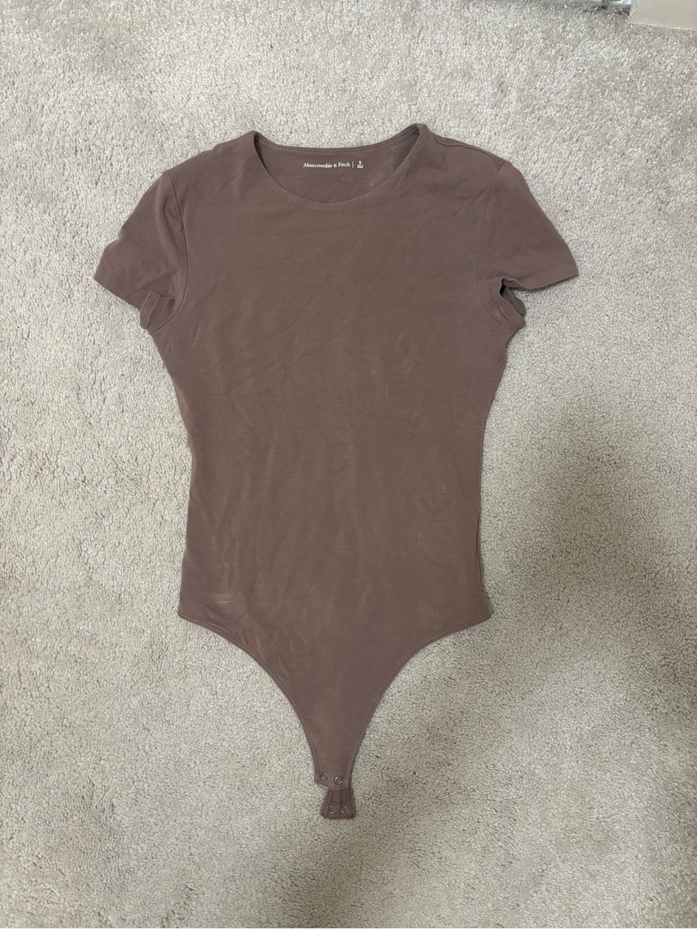 Abercrombie & Fitch short sleeve crew neck brown bodysuit